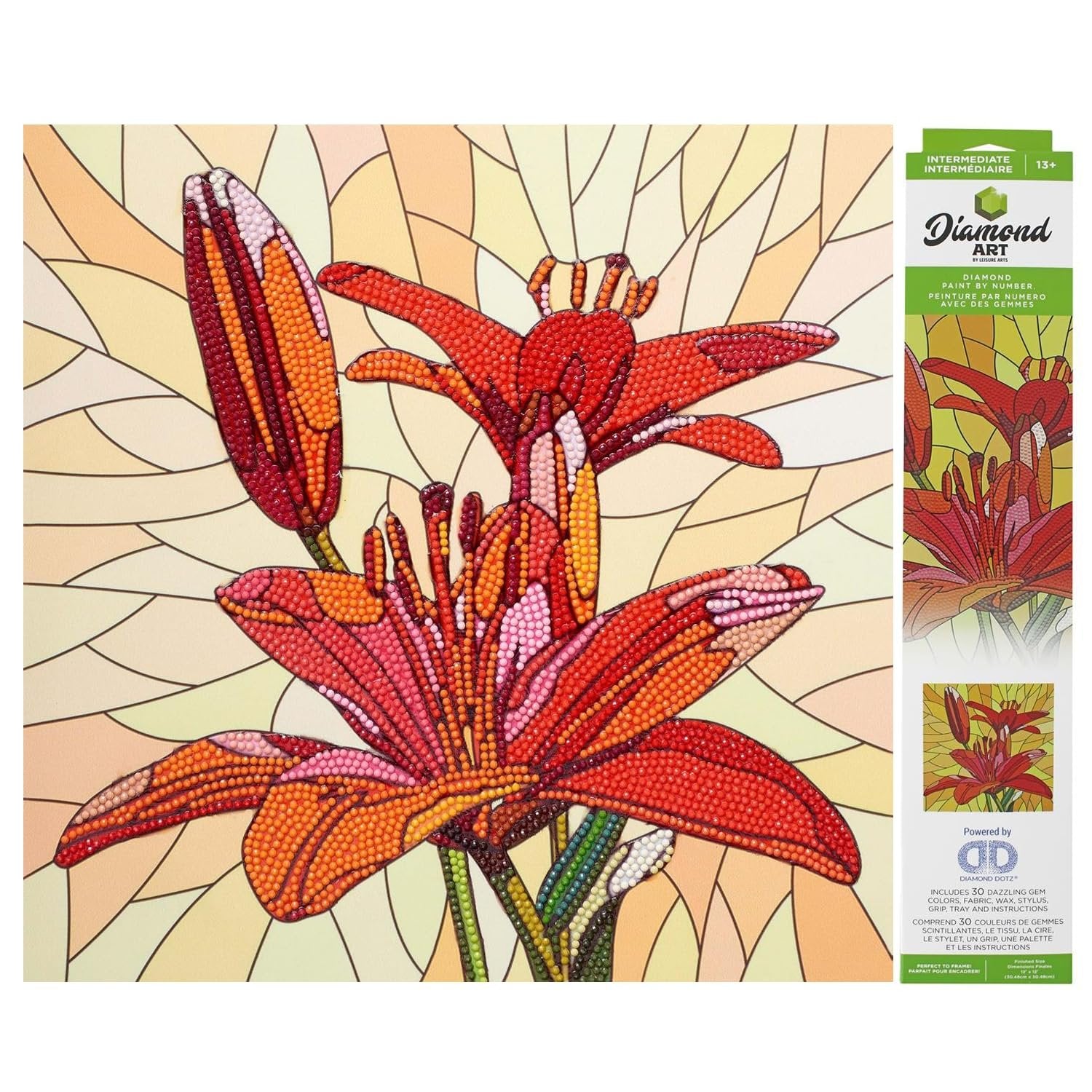 Leisure Arts Lily Diamond Art KIT 12"