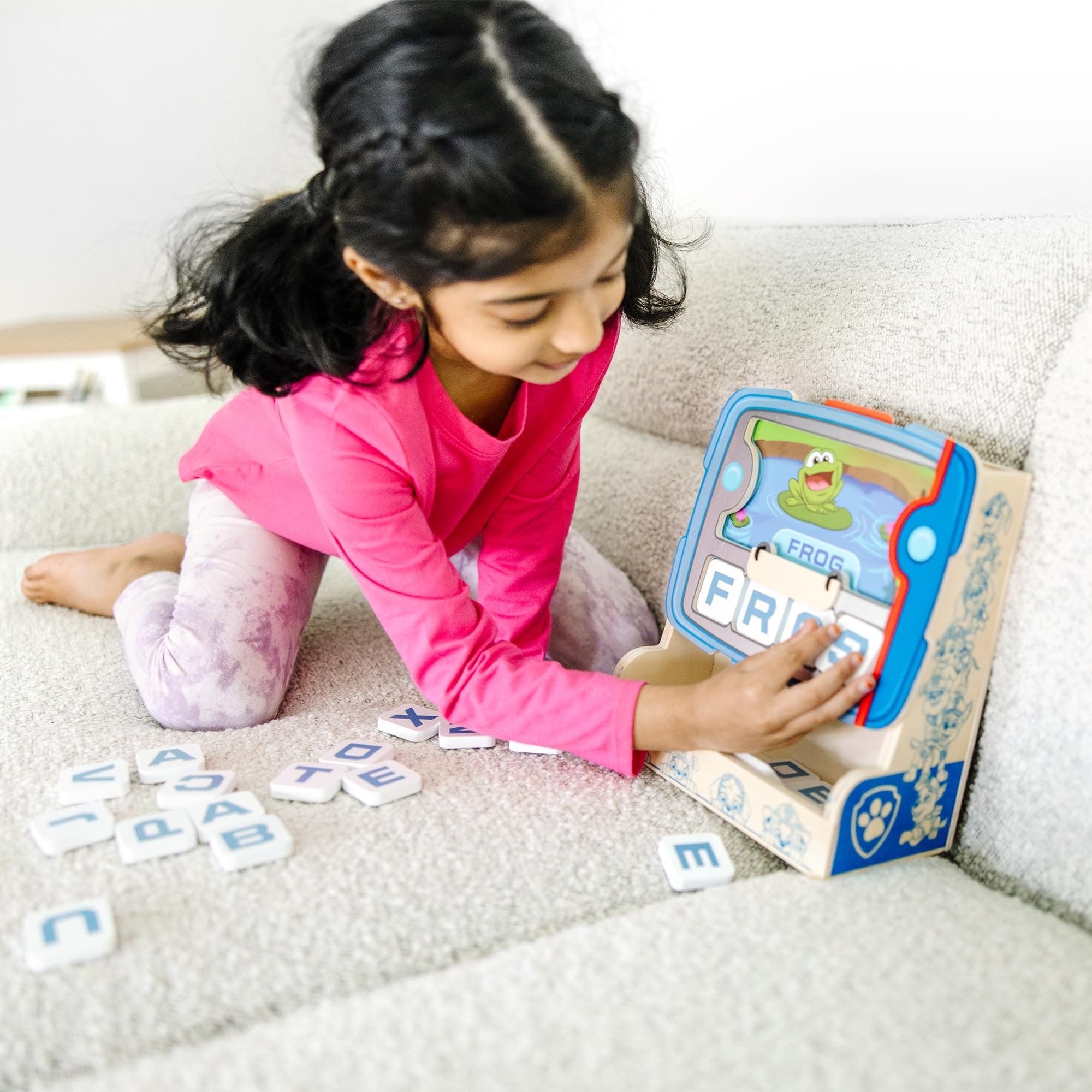 Melissa & Doug PAW Patrol Wooden See & Spell Pup Pad Game - FSC Certified