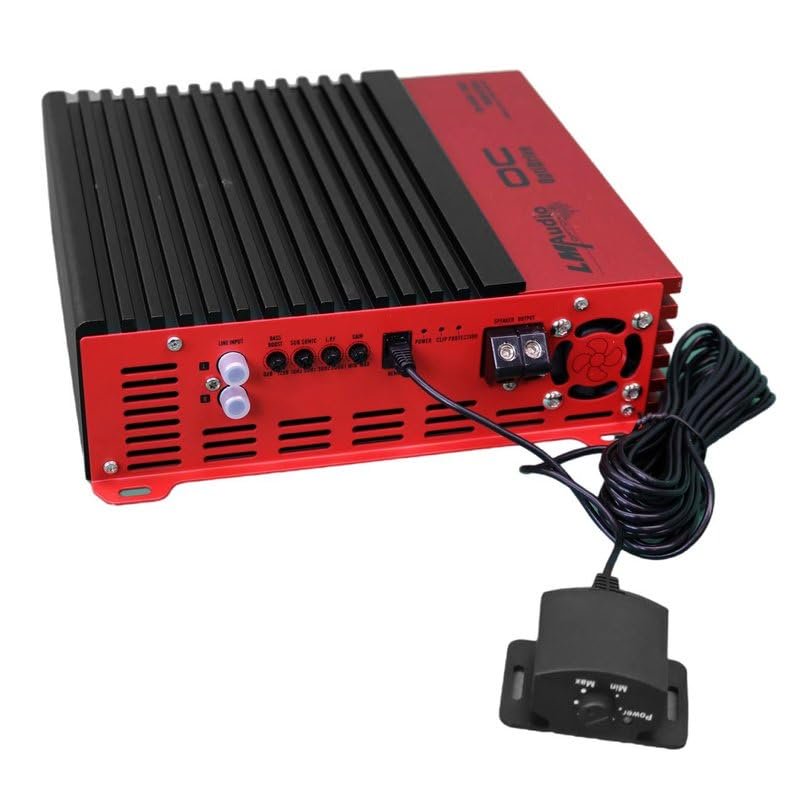 Luna Morena LM-4000.1BASSATT Bass Car Audio Amplifier 4000 Watt 1 Channel Subwoofer Amp 1 Ohm with Dial Adjust Bass Boost Subsonic Filter