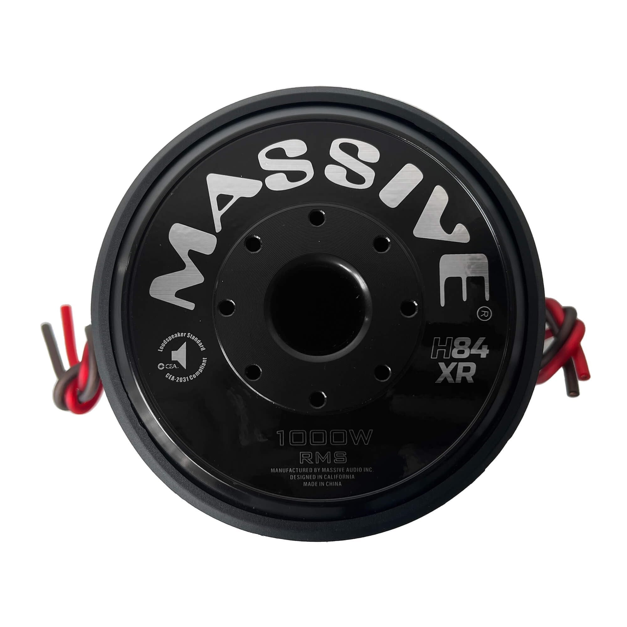 Massive Audio H84XR | 8" 1000 Watts RMS - 2000w MAX Dual 4 Ohm 2.5" V.C. Cast Basket Subwoofer
