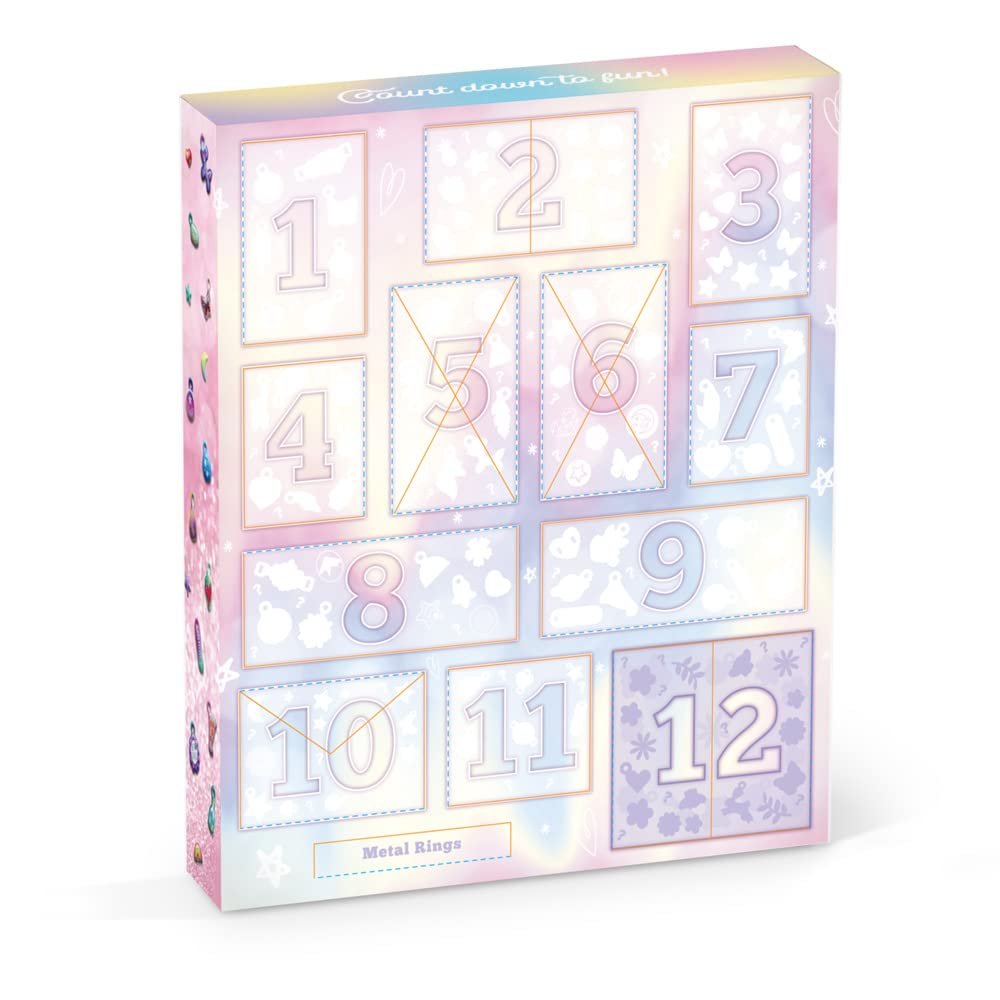 Craft-tastic – 12 Days of DIY Charm Jewelry – Count Down to Fun with 12 Days of Puffy Charm DIY Surprises Bracelets, Rings, Hair Charms, Earrings, and More – Creative Arts & Crafts Gift - Ages 6+