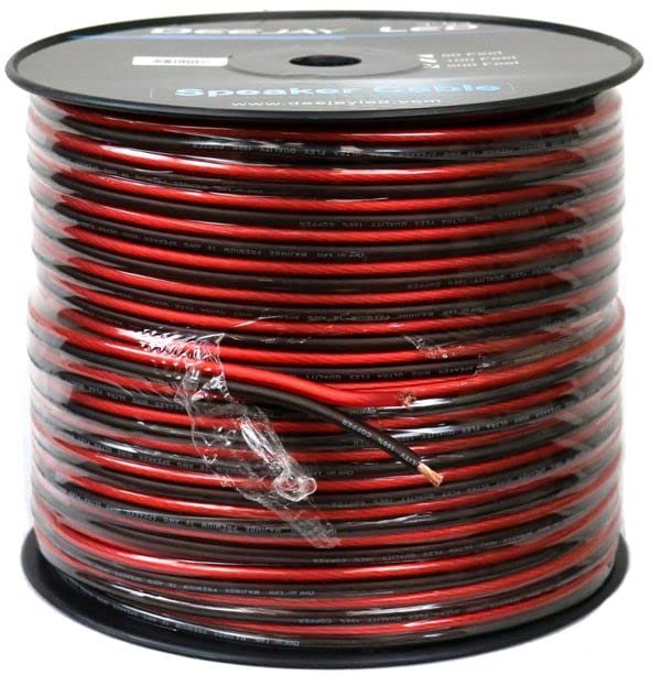 500-foot 2-conductor 10 Gauge Primary Stranded Cable For Accessory Hookup Ultra-flex Exterior Resists Temperature Extremes Premium Quality Two Conductor All Copper Stranded Cable DEEJAY LED TBH102C500