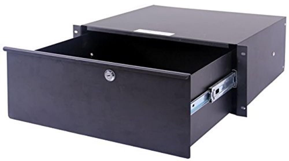 DEEJAY LED TBH Flight CASE ACCESSORY-4U Metal Locking Rack Drawer (TBH4URDW)