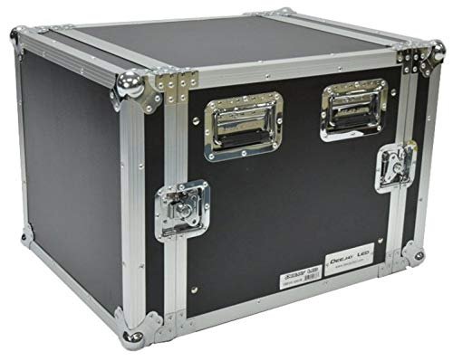 10U-Space 21-in Deep DJ Amplifier Rack Fly Drive Case with Wheels, 4U Effect Deluxe Case -Body Depth with Pull Out Handles and Wheels, Safe Travel Case Designed for Touring. Deejay LED TBH10UAD21W