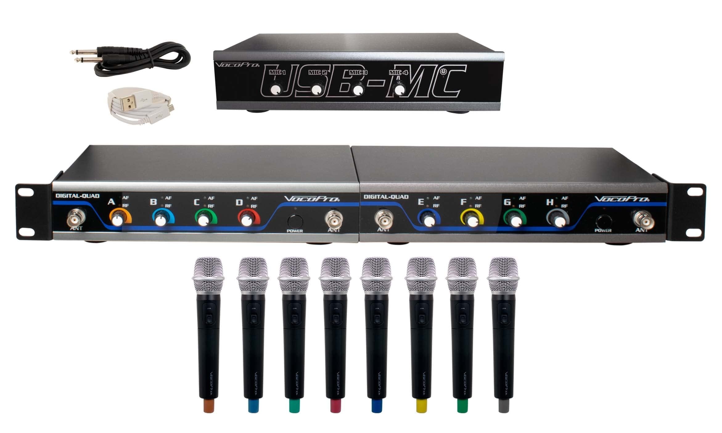 VocoPro Wireless Microphones and Transmitters (USB-Acapella 8)