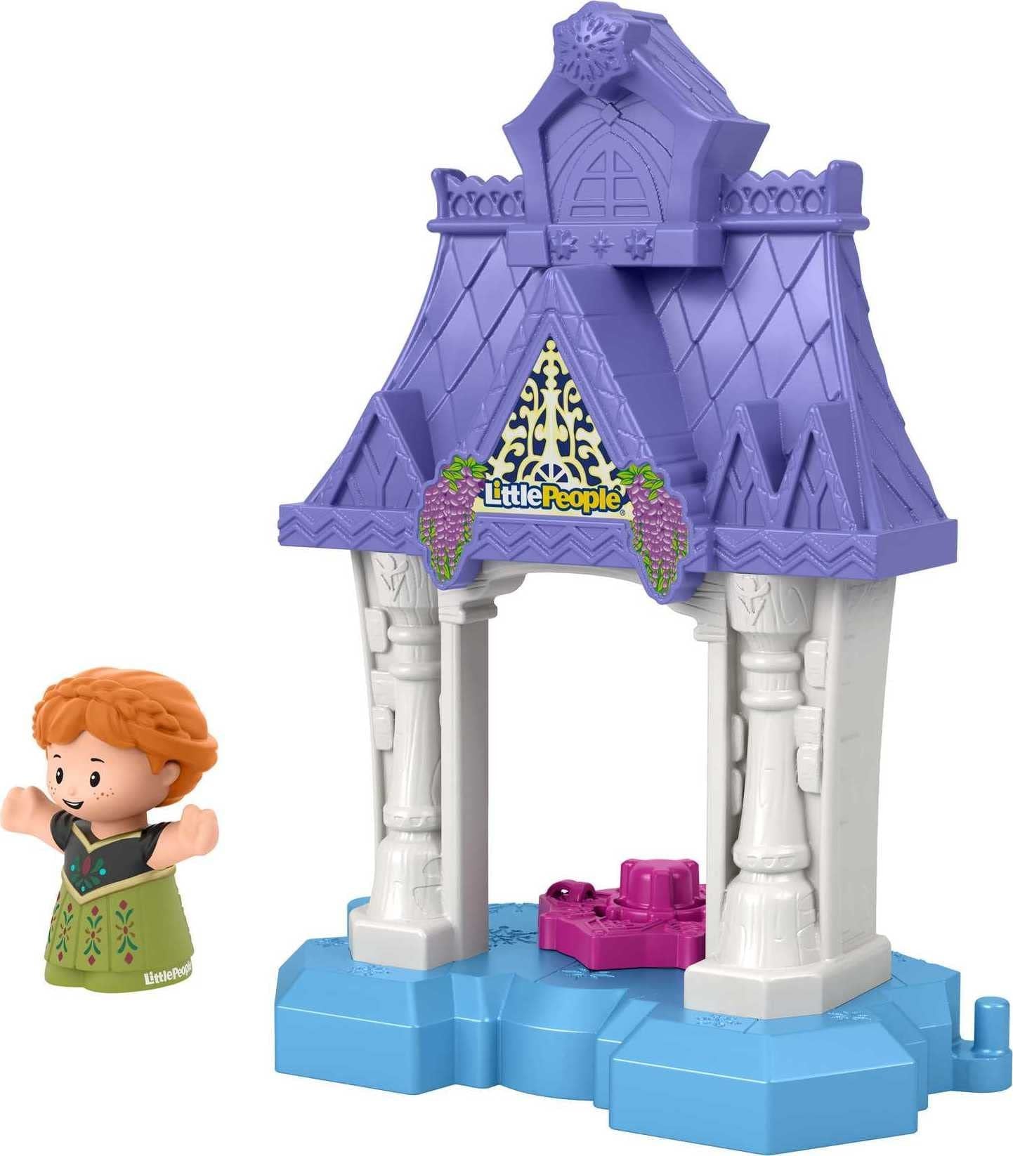 Fisher-Price Little People Toddler Toy Disney Frozen Anna in Arendelle Playset with Figure for Preschool Pretend Play Kids Ages 18+ Months