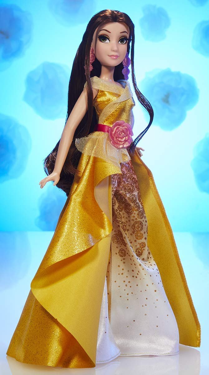 Disney Princess Style Series 08 Belle, Contemporary Style Fashion Doll with Accessories, Collectable Toy for Girls 6 Years and Up