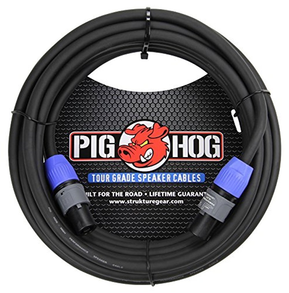 Pig Hog Speaker Cable, 3' (14 Gauge Wire), Spkon to Spkon