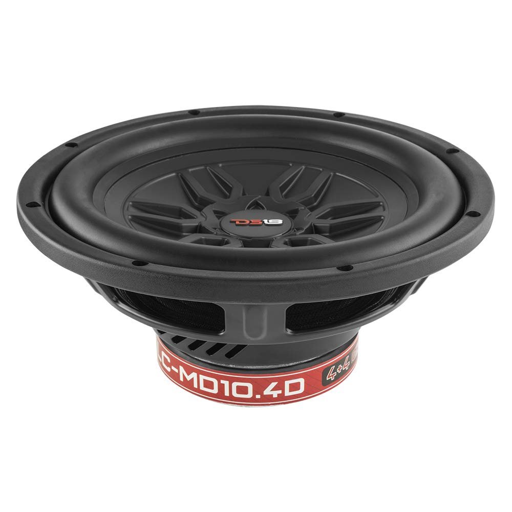 DS18 SLC-MD10 Car Subwoofer 10" 800 Watts MAX Power Single Voice Coil 4 Ohm. Easy Mounting. Loud Bass for Vehicle Stereo Sound System - 1 Speaker
