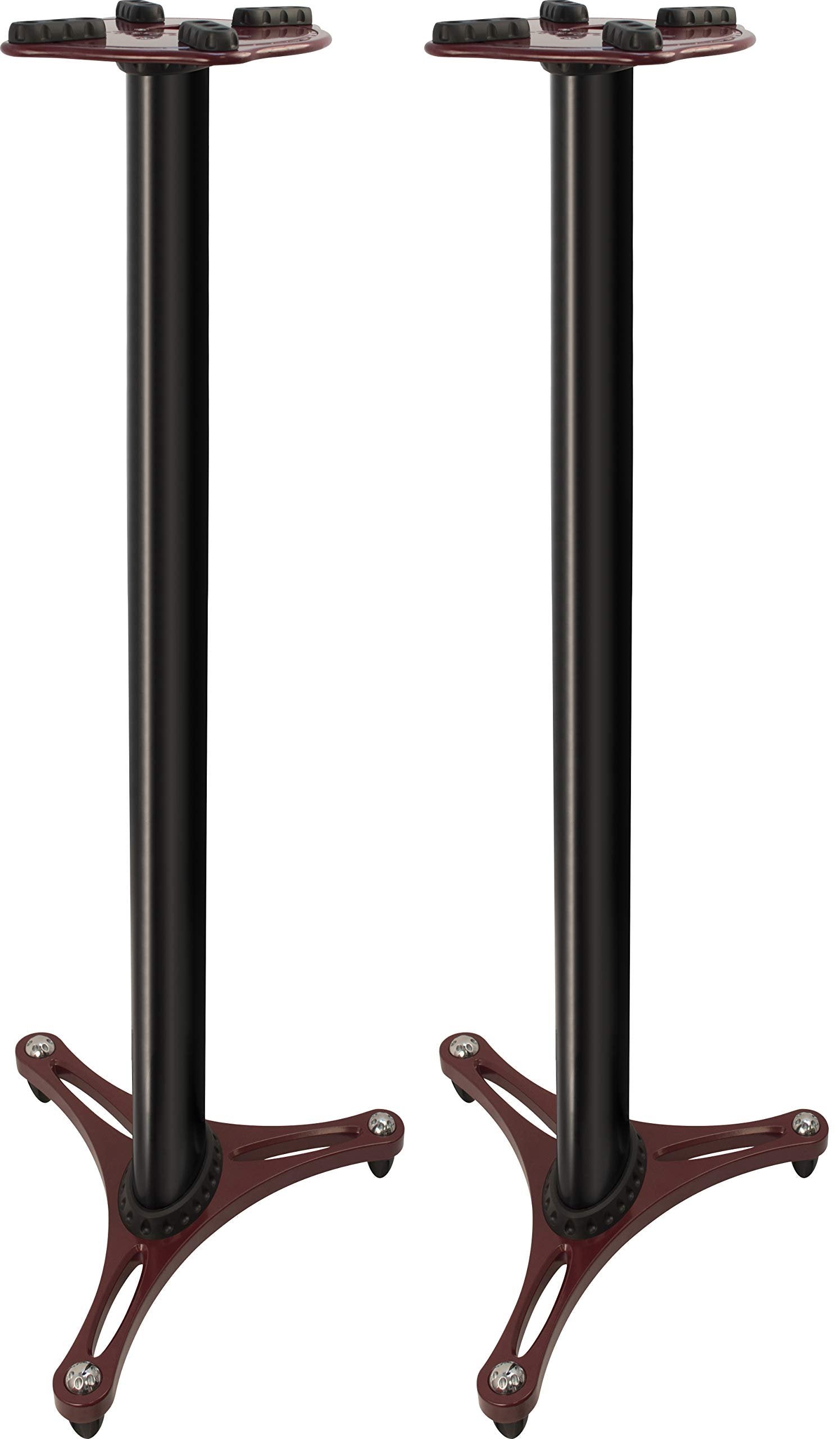 Ultimate Support MS-90/45R 45" Monitor Stands - Red Finish