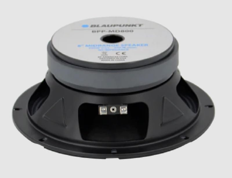 BLAUPUNKT BPP-MD800 8-inch Midrange Speaker 200 Wrms 400 Watts Peak 4-Ohm Impedance 2-inch Voice Coil Car Audio Surround System Cloth Surround for Durability