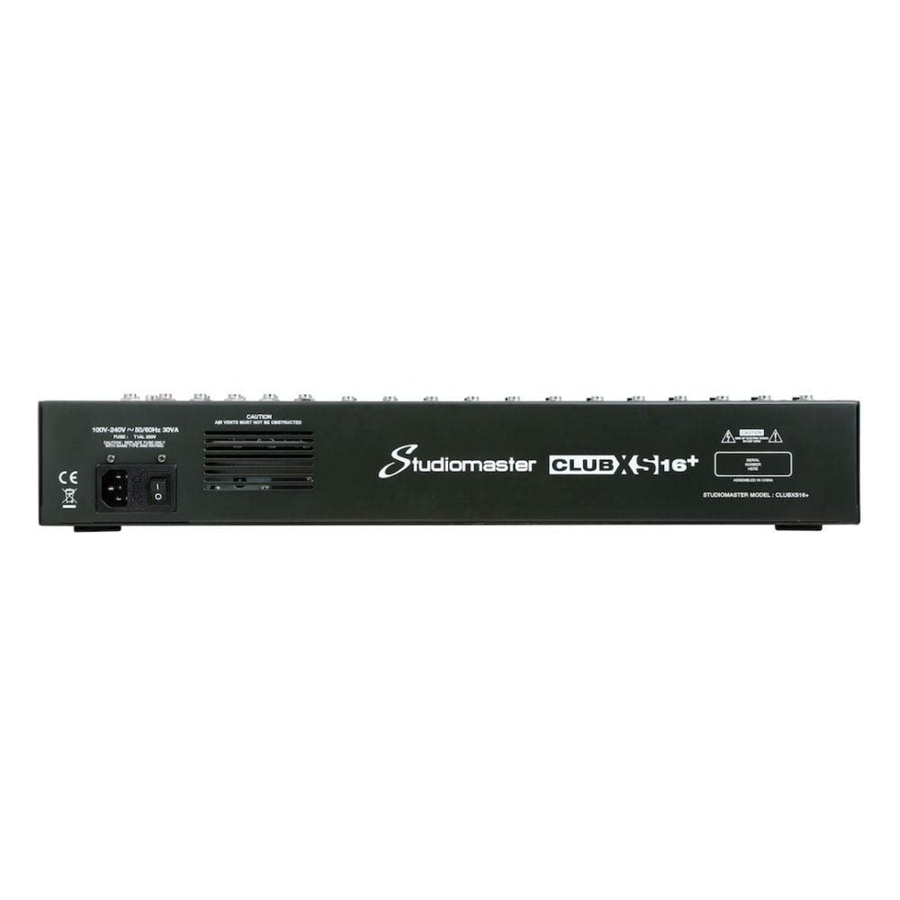STUDIOMASTER CLUBXS16 CLUB XS16 Plus 12-Channel 12-Input Mixer Portable Compact Mixing Console with USB, Bluetooth, In Built DSP Effect