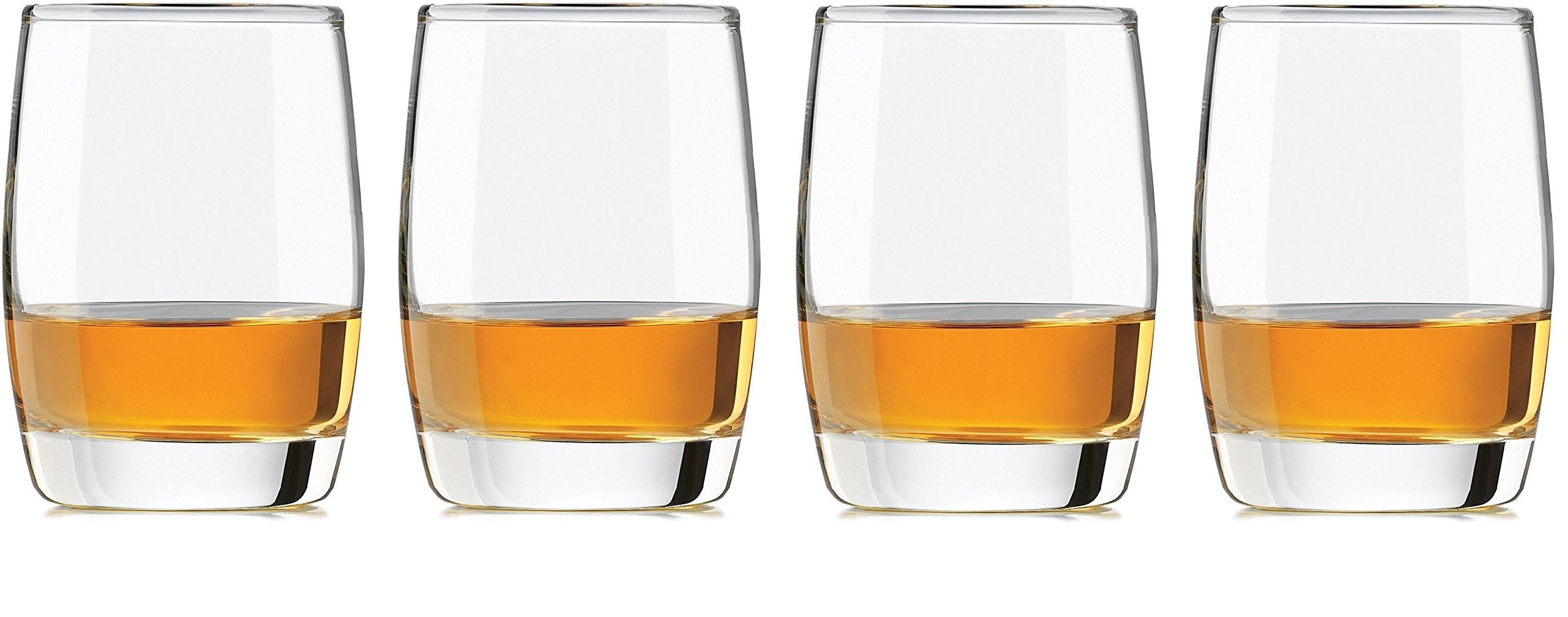 Circleware Heavy Base Scotch Whiskey Glass Drinking Glasses, Set of 4, Entertainment Dinnerware Glassware for Water, Juice, Beer & Bar Liquor Dining Decor Beverage Cups Gifts, 12 oz, Glen Rocks