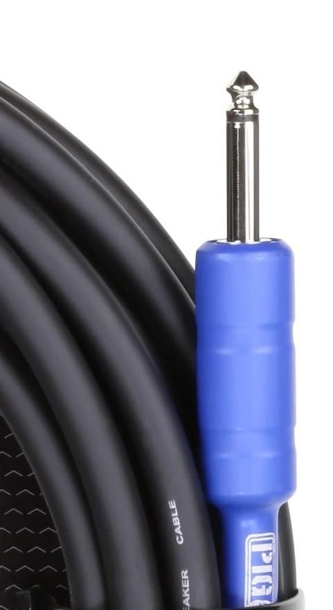 PigHog PHSC100 Speaker Cable 100-Feet 14 Gauge Wire Heat Shrink Protected 1/4-inch Connectors 9.2mm PVC Outer Covering