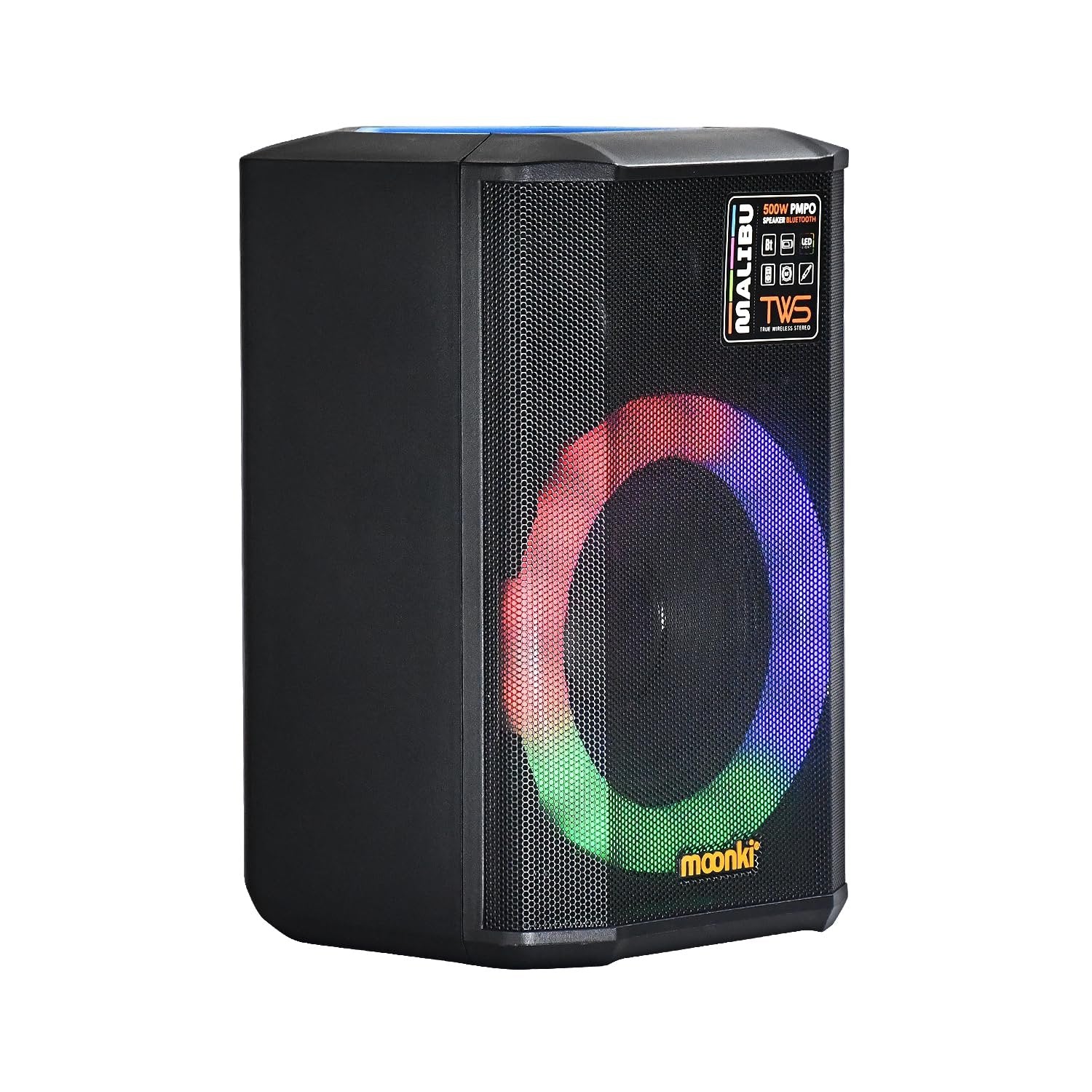 Moonki Sound Malibu - Portable Bluetooth Speaker for Party (Light Blue)