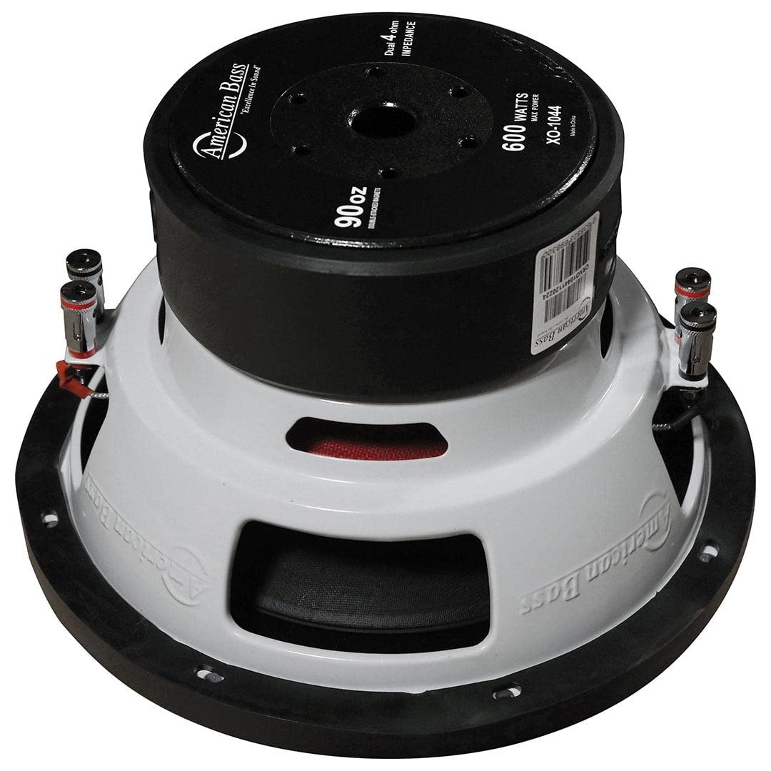 American Bass XD-1044 XD 10-inch Subwoofer 450 Watt RMS / 900 Watt Max Dual Voice Coil 4 Ohm Voice Coils 125 Oz Magnet