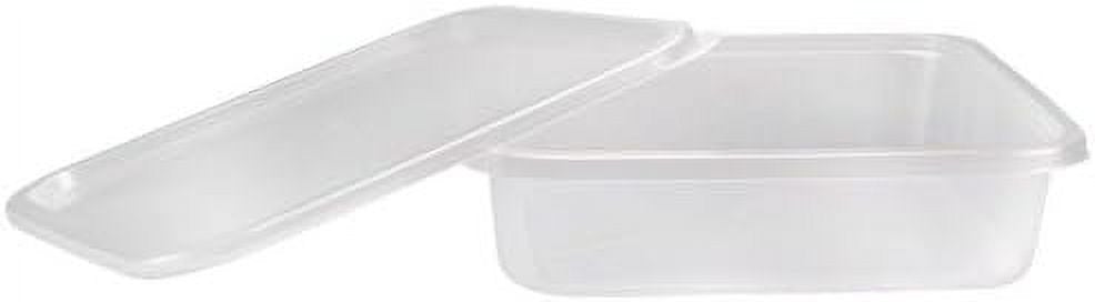 Stackable Premium Clear Plastic Containers with Lids - 80oz Pack of 2 - Durable, Reusable & BPA-Free Storage Solutions - Perfect for Weddings, Parties & More