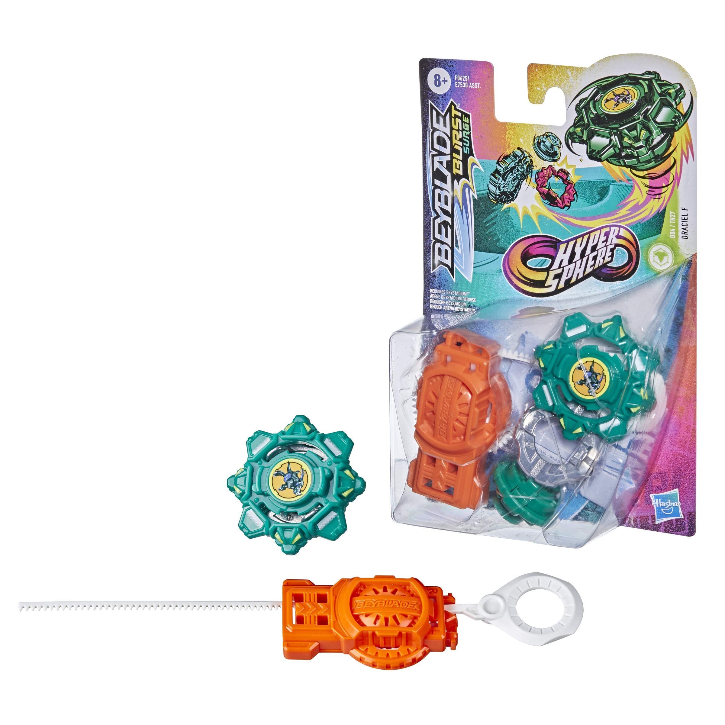 Beyblade Burst Rise Hypersphere Draciel F Starter Pack - Defense Type Battling Game Top and Launcher, Toys Ages 8 and Up