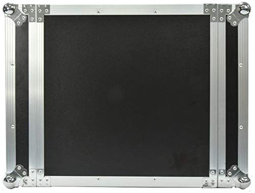 10U-Space 21-in Deep DJ Amplifier Rack Fly Drive Case with Wheels, 4U Effect Deluxe Case -Body Depth with Pull Out Handles and Wheels, Safe Travel Case Designed for Touring. Deejay LED TBH10UAD21W