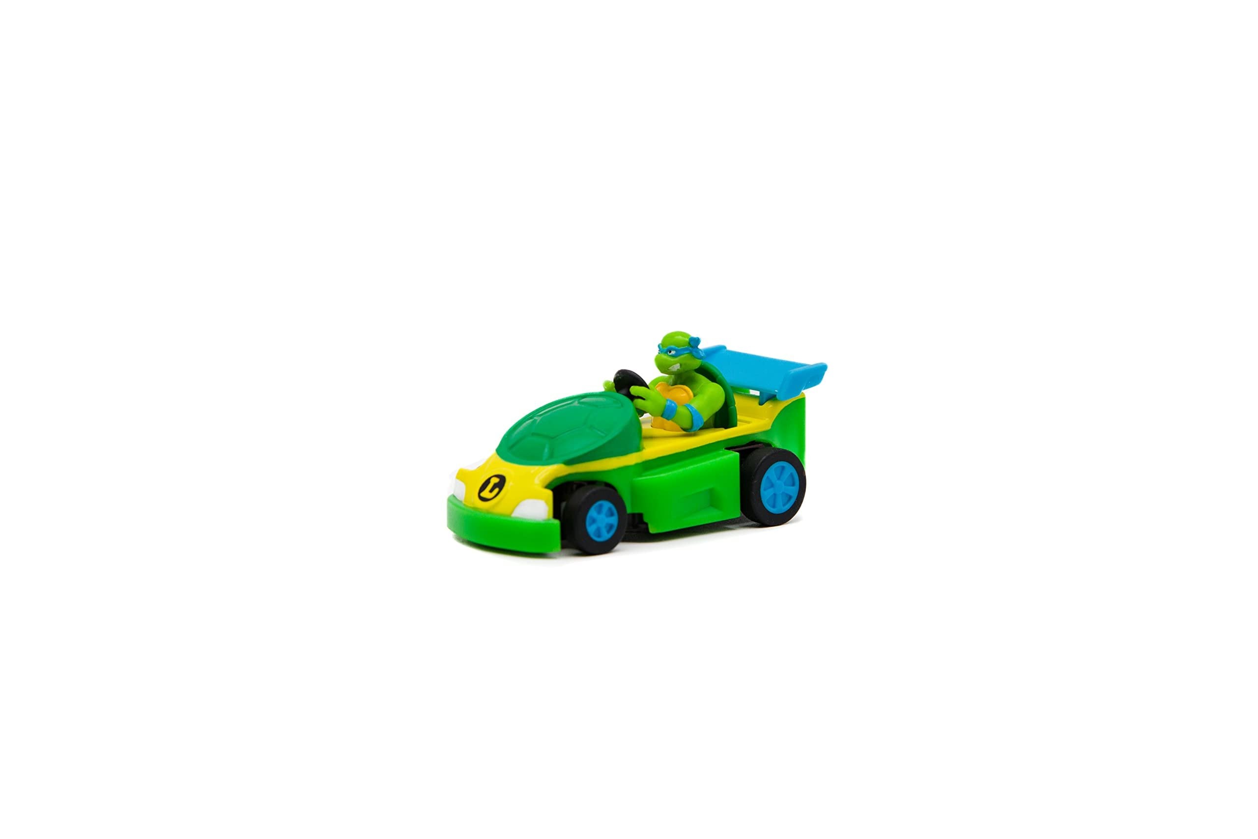 Teenage Mutant Ninja Turtles Toy, Leonardo Micro Shell Racer RC Vehicle, 2.4 GHz Turtle Half Shell Controller, TMNT Racing Toy for Kids, Classic Edition for Kids, Ages 5+