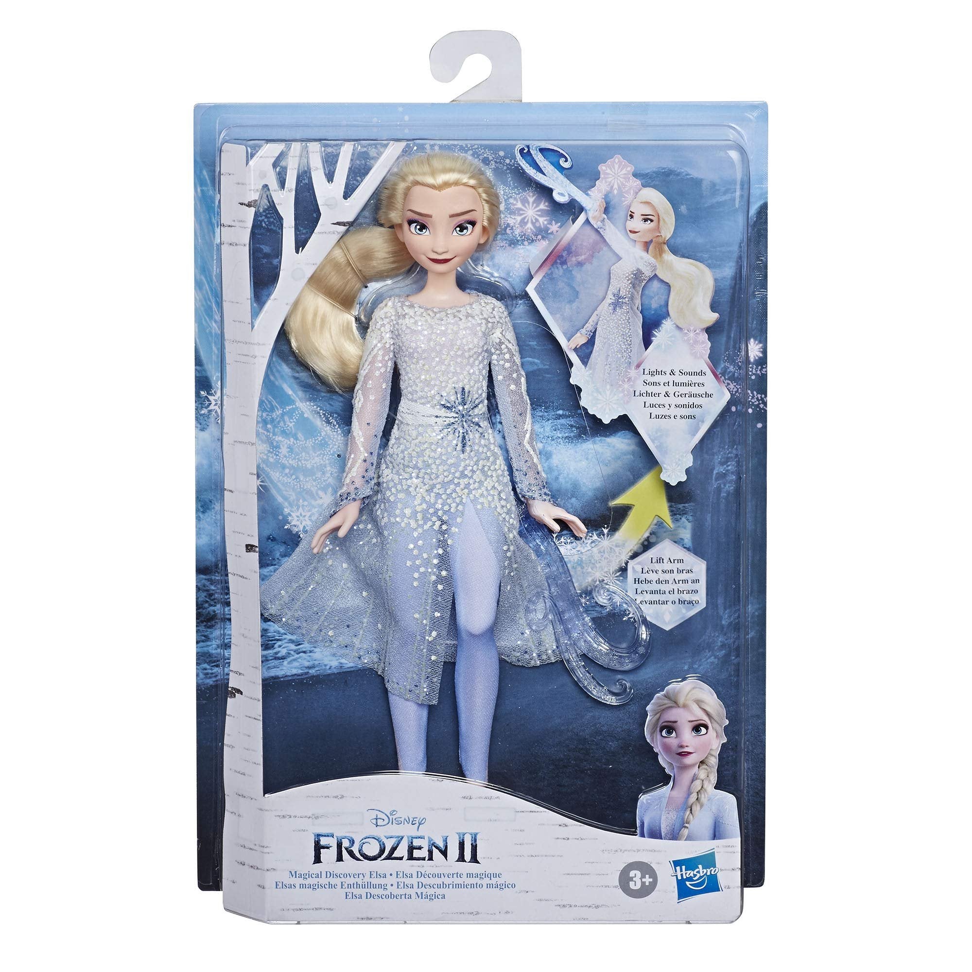 Hasbro Disney Frozen Magical Discovery Elsa Doll with Lights and Sounds, Toy for Kids Inspired 2 Movie