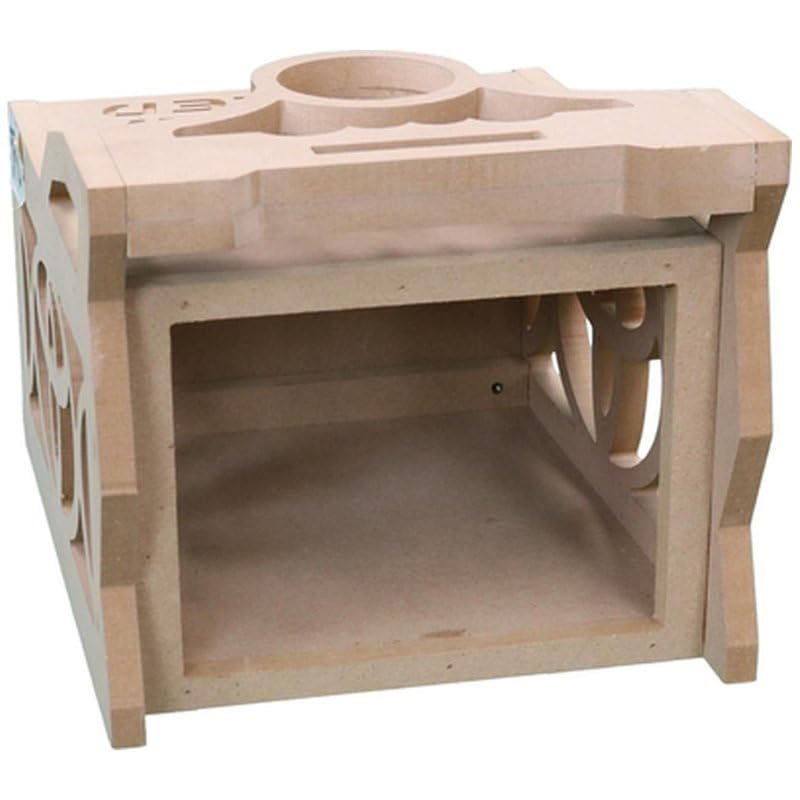 DEEJAY LED TBH1DIN3EQHONDA One Din Two EQ Wooden Case, Light Brown MDF Car Audio Controller Housing with 2.5" Cup Holder, 1 DIN EQ Wooden Box, Custom Wooden Case for Equalizer, 2.5 DIN Space