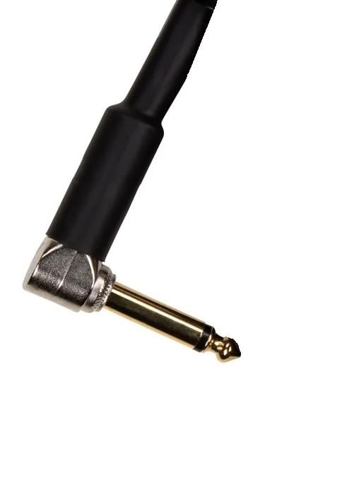 PigHog PH3R 3-feet 1/4-inch - 1/4-inch Right Angle Connectors Guitar Instrument Cable 8mm PVC Outer Covering