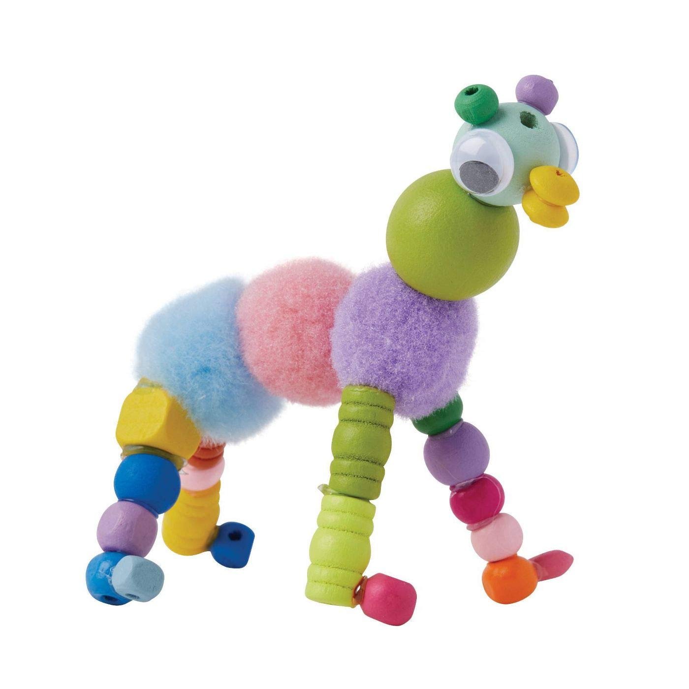 Kid Made Modern Collection 200 Rainbow Colored Wood Beads