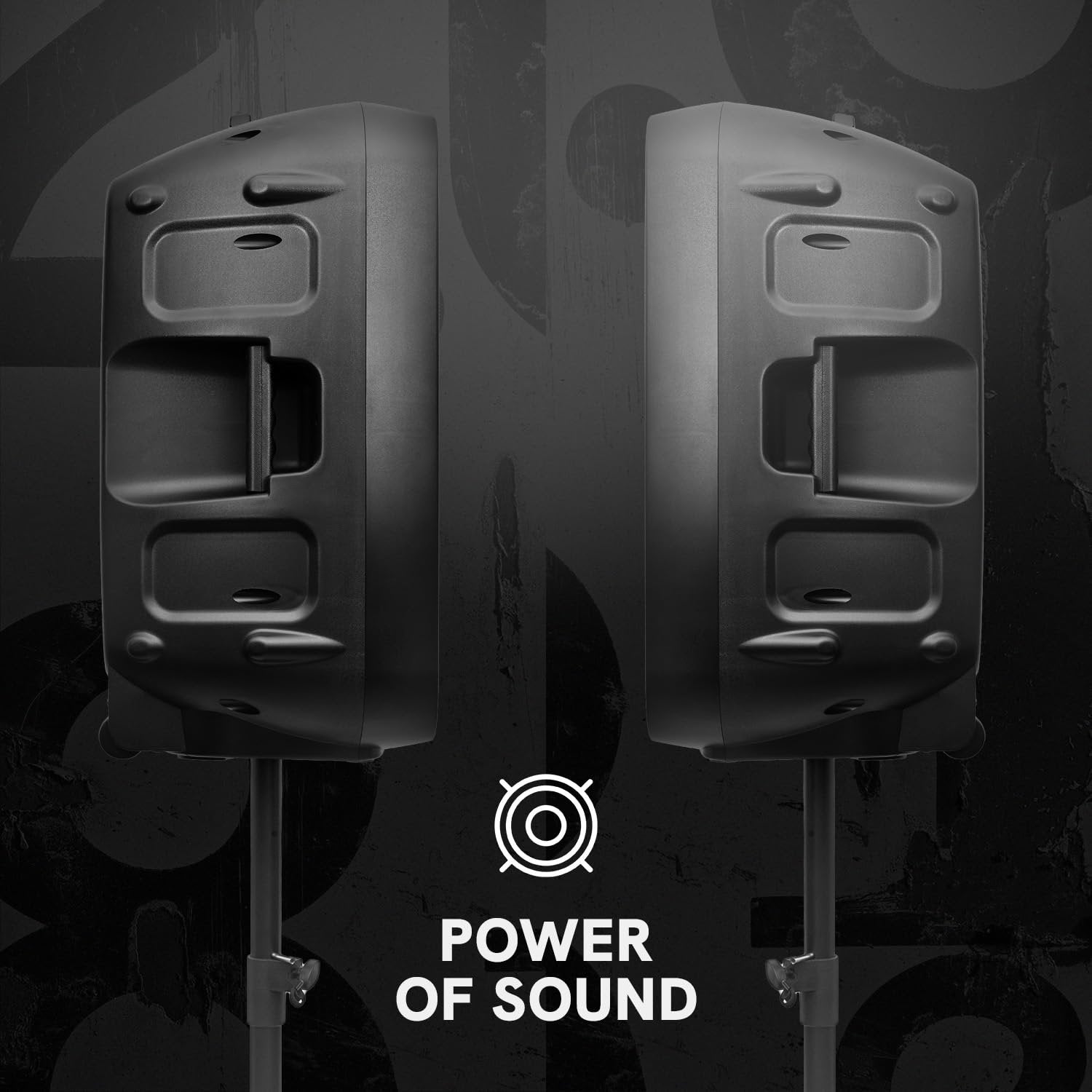 Moonki Sound MS-115B Active PA System Bluetooth Speaker with Microphone - Black