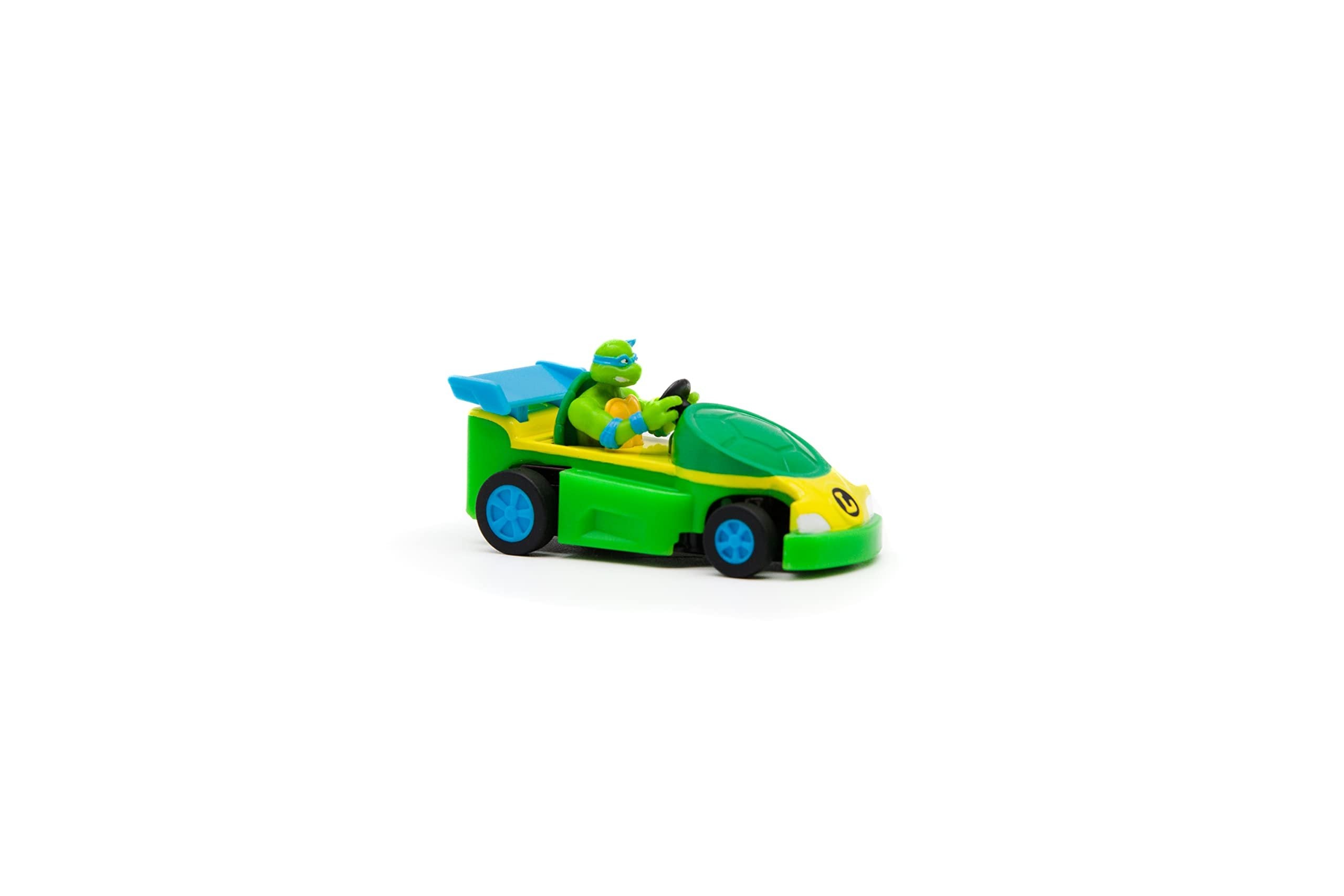Teenage Mutant Ninja Turtles Toy, Leonardo Micro Shell Racer RC Vehicle, 2.4 GHz Turtle Half Shell Controller, TMNT Racing Toy for Kids, Classic Edition for Kids, Ages 5+