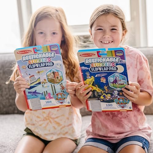 Melissa & Doug PAW Patrol Restickable Sticker Book Classic Missions | Activity Pad | 3+ | Gift for Boy or Girl