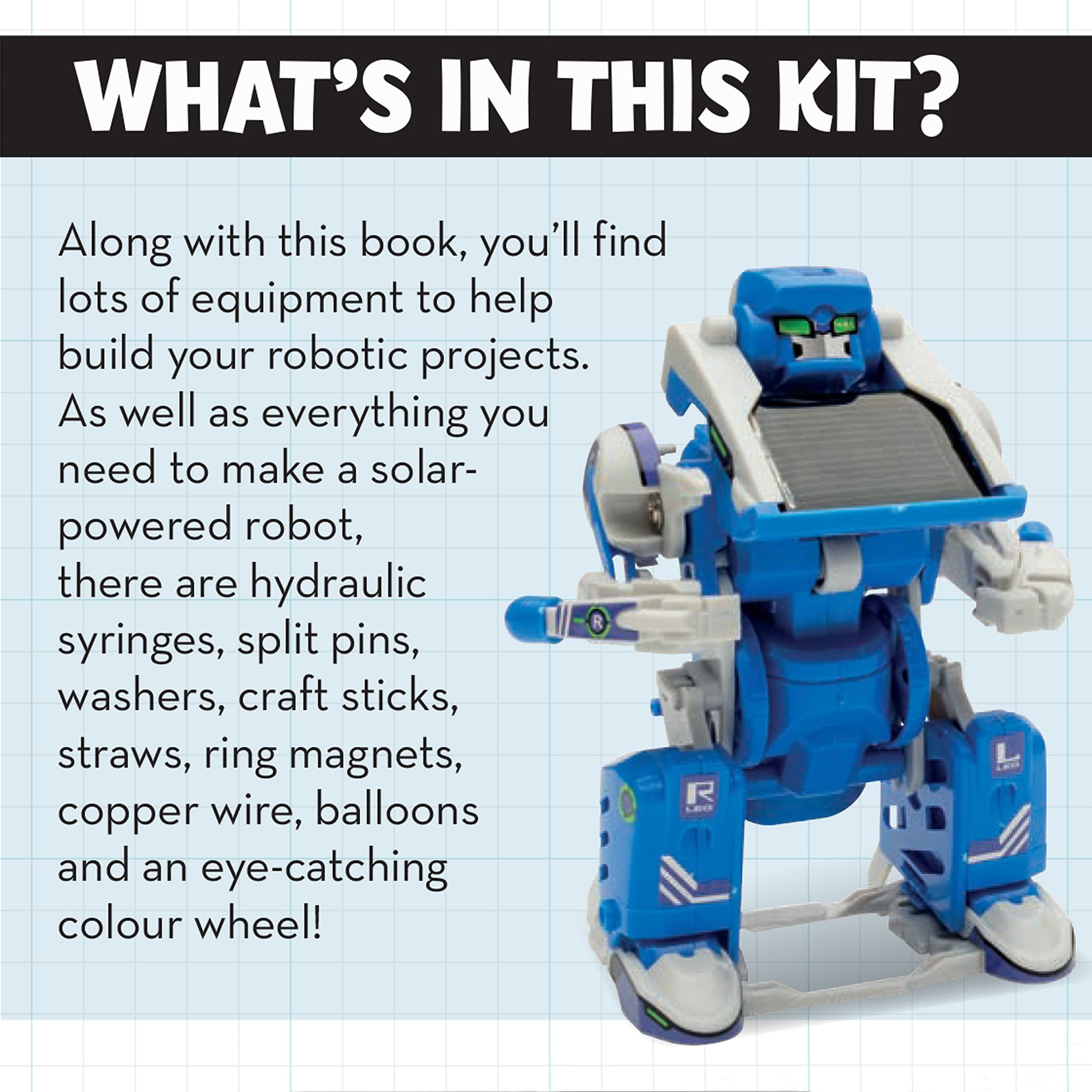 Curious Universe - Radical Robotics Science Kit - 50 Science Experiments with 95 Piece Kit - DIY Science and Robotics for Kids - Build Rocket Car - Create Robot - STEM Skills for Kids Aged 8 to 14