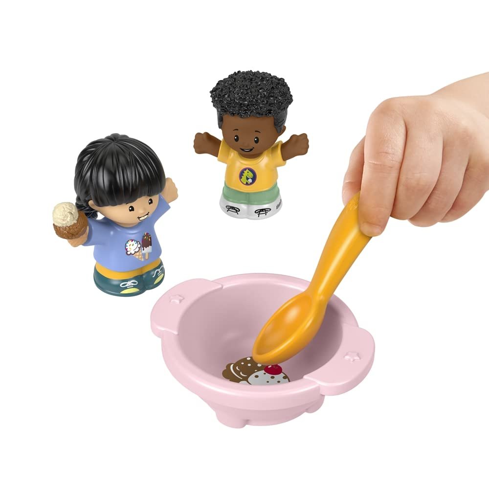 Fisher-Price Little People Dessert Time Figure Set - HHR46 ~ Includes 2 Little People Figures, 1 Ice Cream Bowl and 1 Spoon