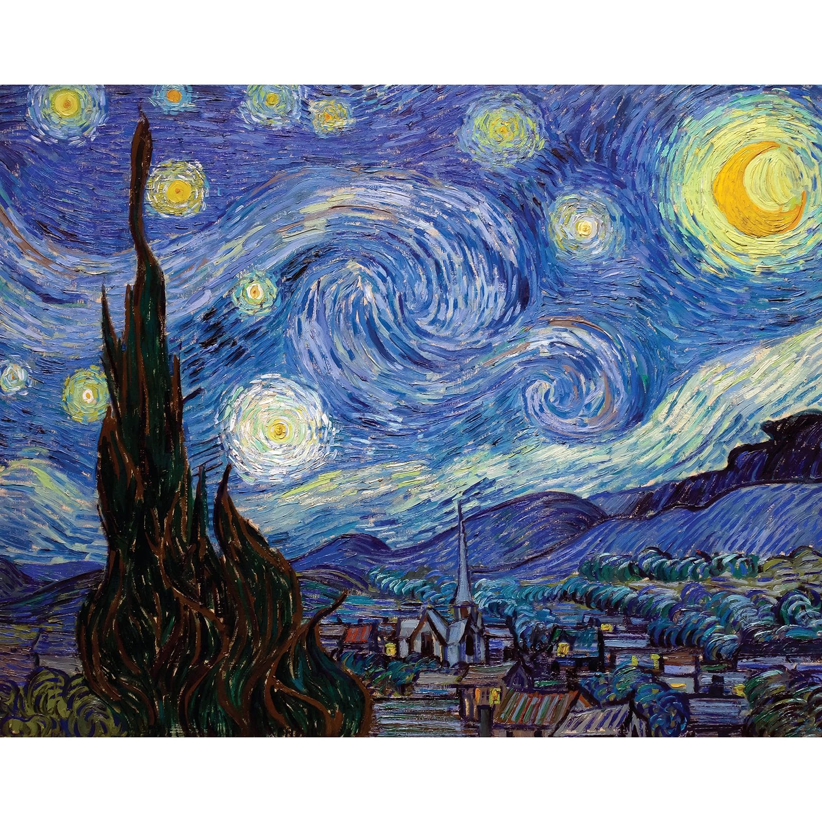 Mindbogglers Gold 1500-Piece Jigsaw Puzzle: Starry Night by Van Gogh - Jigsaws for Adults - Deluxe Jigsaw Puzzles - 33x26in - Intricate Puzzles - Advanced Jigsaws - Hobbies - Gold Foil Jigsaw Puzzles