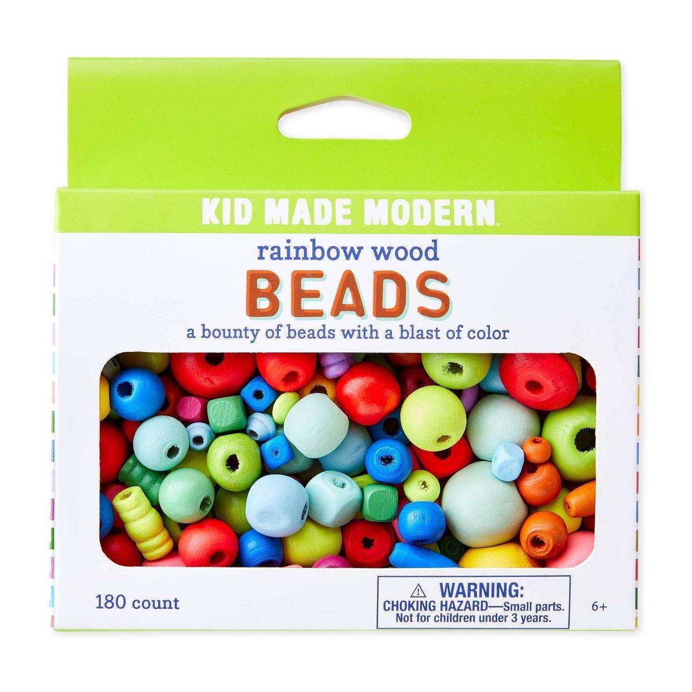 Kid Made Modern Collection 200 Rainbow Colored Wood Beads