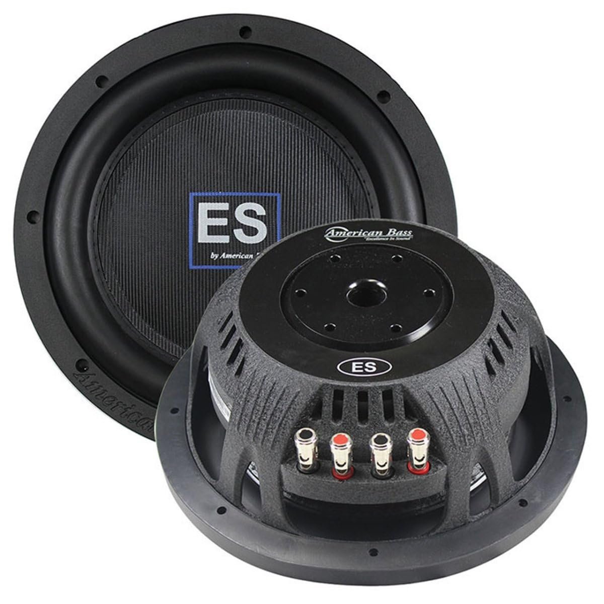 American Bass ES1022 10 in. Shallow Slim Subwoofer - 2 Ohm 1200W