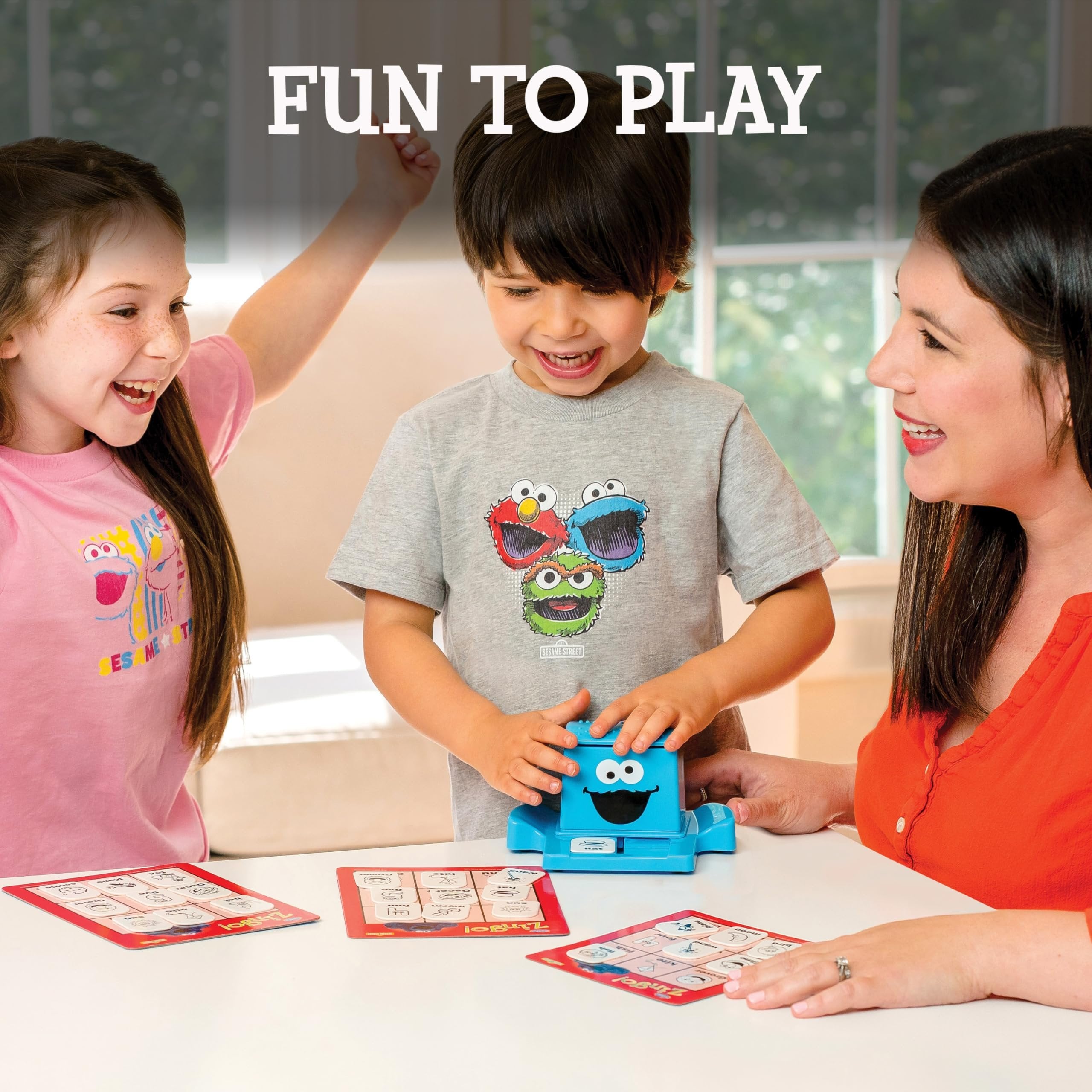 ThinkFun Sesame Street Zingo! Build Language Skills with All Your Favorite Sesame Street Characters. for Ages 4+
