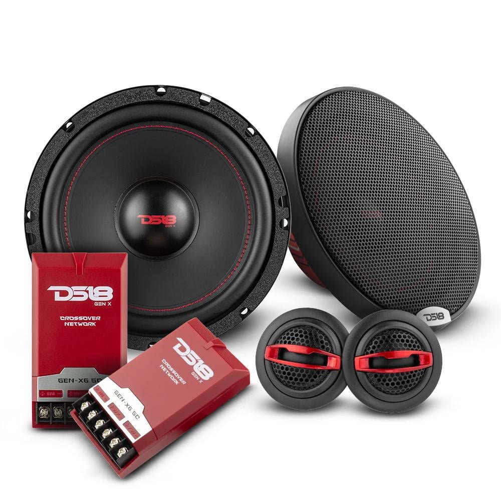 DS18 Audio GENX65C 6.5" 2-Way Car Speakers, Black