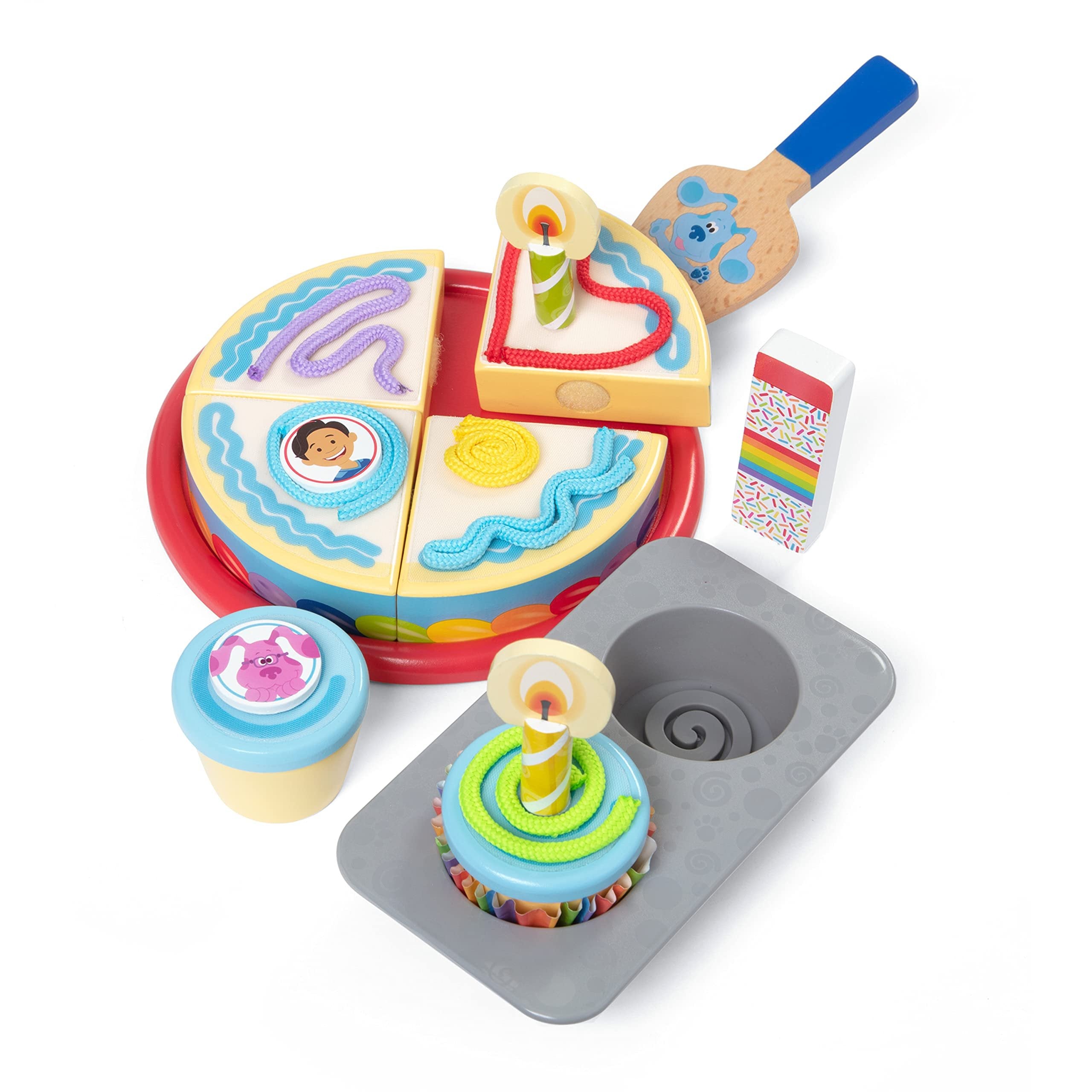 Melissa & Doug Blue's Clues & You! Wooden Birthday Party Play Set (38 Pieces)