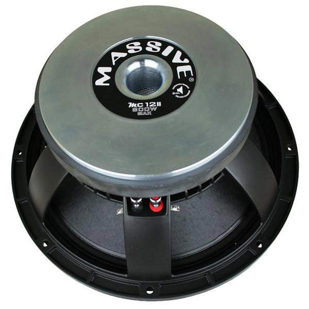 Massive Audio MC12II MC Series. 12 Inch, 800 Watts, 8 Ohm Pro Audio Midrange/Midbass Speaker for Cars, Stage and DJ Applications. Sold Individually.