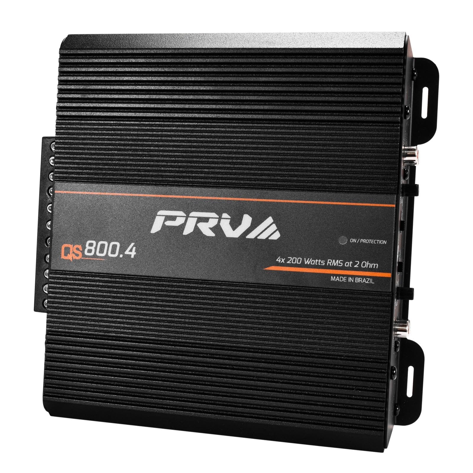 PRV Audio QS800.4 2 Ohm Compact 4 Channel Car Audio Amplifier 4 x 220 Watts RMS at 2 Ohm - 800 Watt Amp High Power Stereo 12 volts Amp Class D Full Range Bridgeable