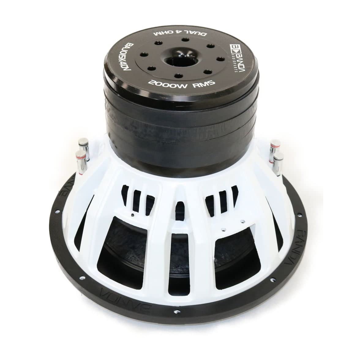 BANDA 15" Car Audio Speaker Subwoofer - 4000W High Power Bass Surround Sound Stereo Subwoofer Speaker System - Non Press Paper Cone, 90 dB, 4 Ohm, 250 oz Magnet, 3.3’’ 4 Layer Voice Coil BAJO15K4DV