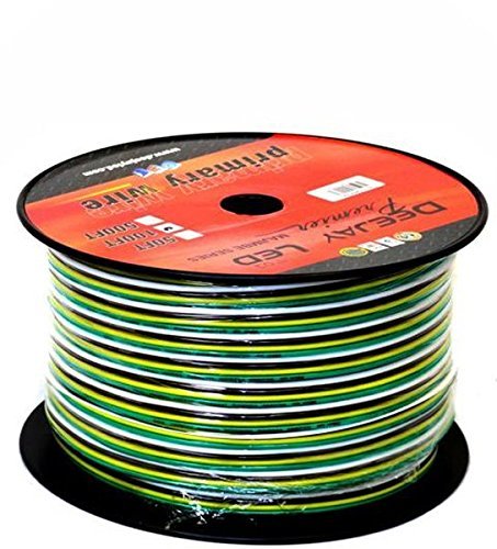DEEJAY LED TBH164B100 16Ga 100'Y/B/G/W Primary Wire
