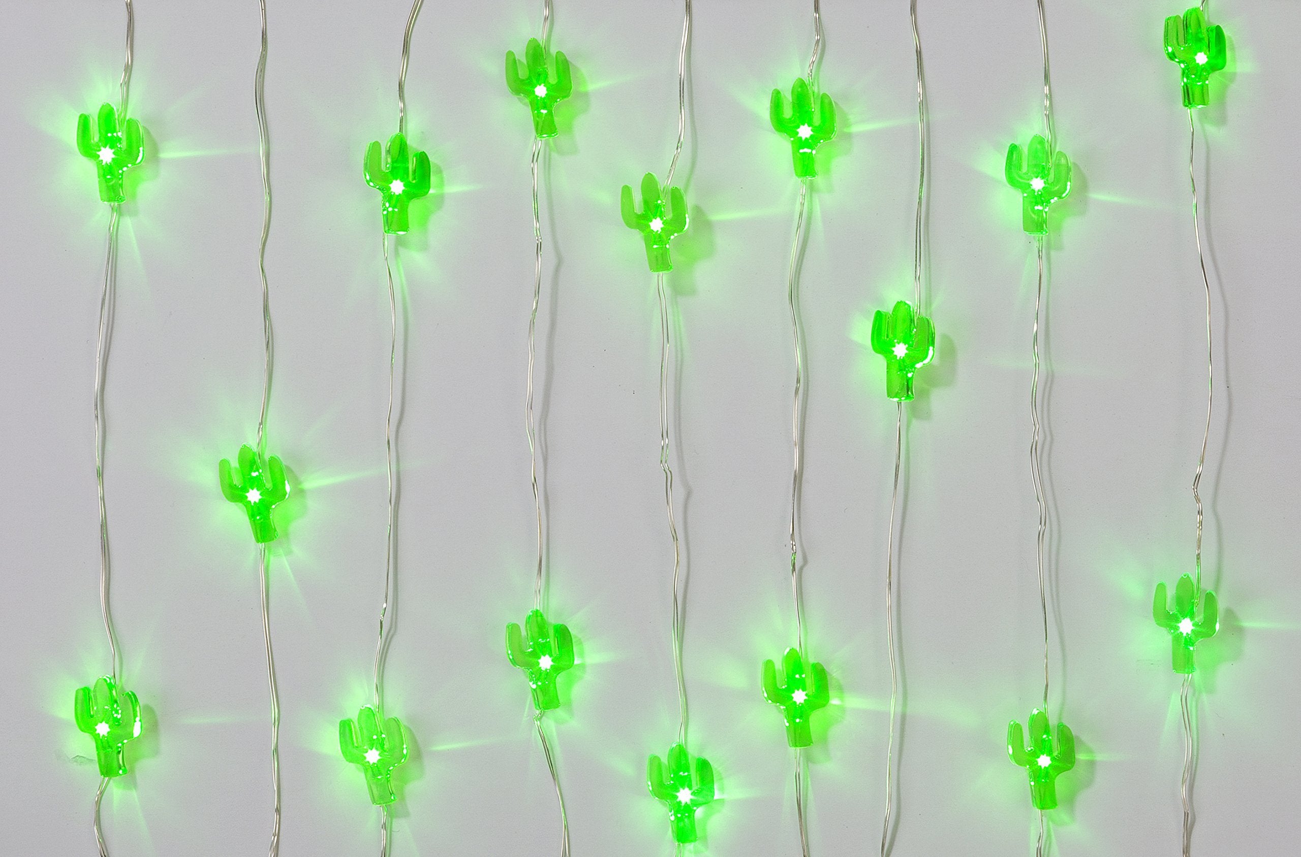 Talking Tables Tropical Party Supplies Birthday Decorations Cuban Fiesta Mini Cactus LED Fairy String Lights, 3 Meters