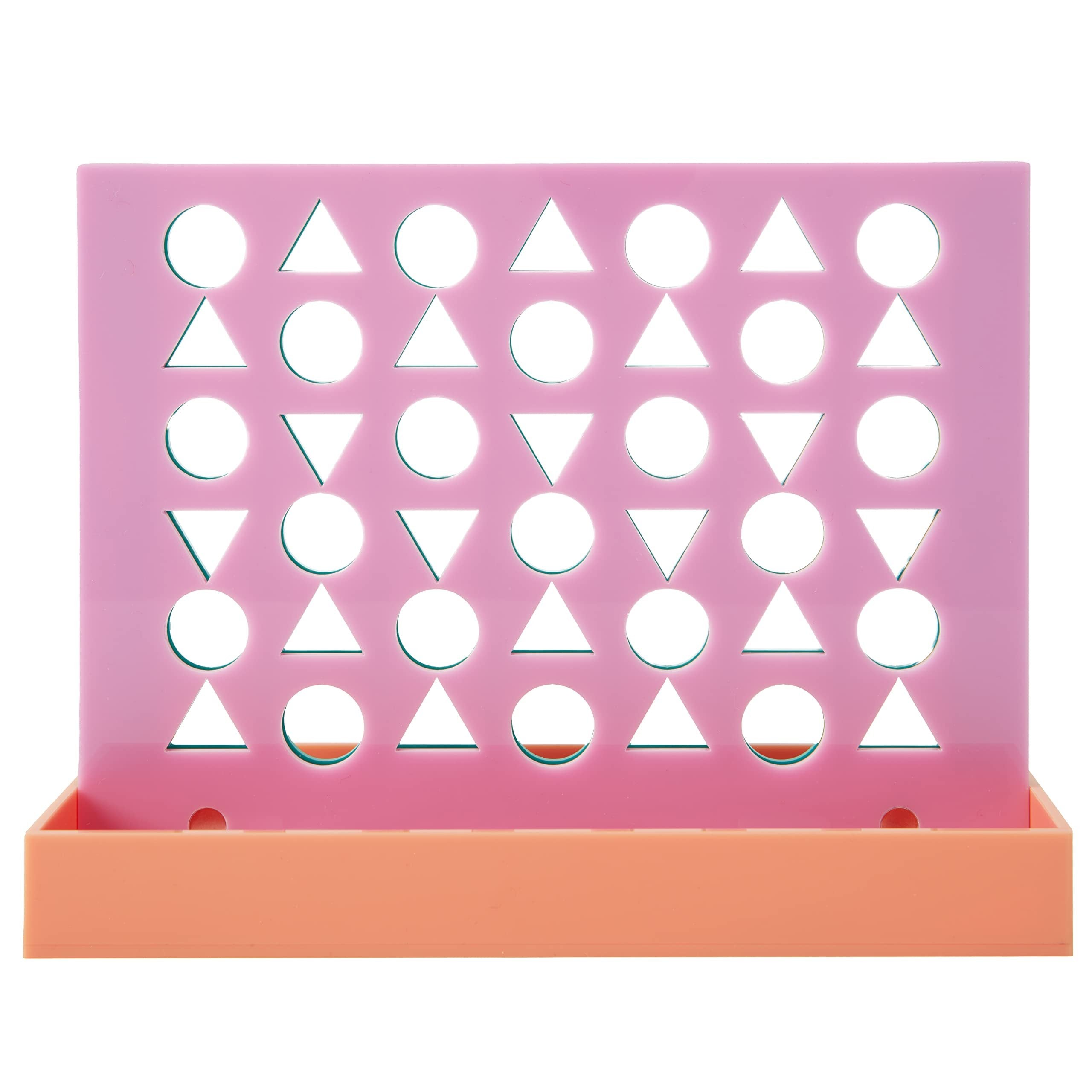 C.R. Gibson GMC4-24803 Kailo Chic Acrylic Connect Four Board Game for Kids, 8" W x 10.5" H, Multicolor, 43pcs