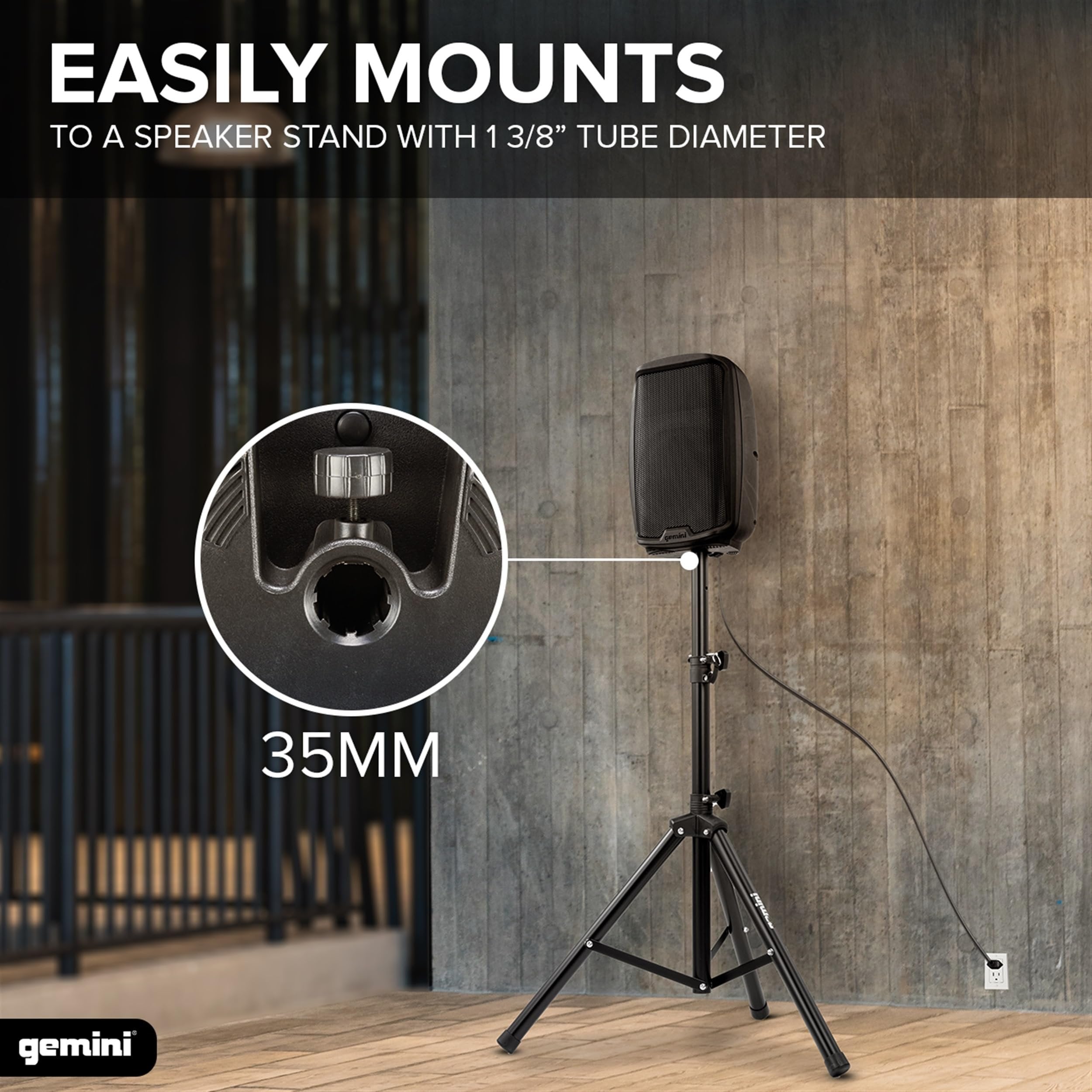 Gemini Sound AS-2108P - 500W Peak High-Power 8-Inch Active DJ/PA Loudspeaker with Durable ABS Construction, Wide Frequency Response, and High-Fidelity Sound for Parties, Events & Performances