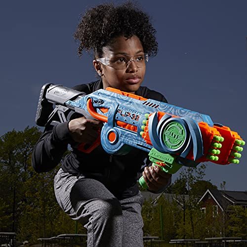 Nerf Elite 2.0 Flipshots Flip-32 Blaster, Rotating Dart Barrels, 32-Dart Capacity, 32 Elite Darts, Toy Foam Blasters, Kids Outdoor Games & Toys for Boys & Girls