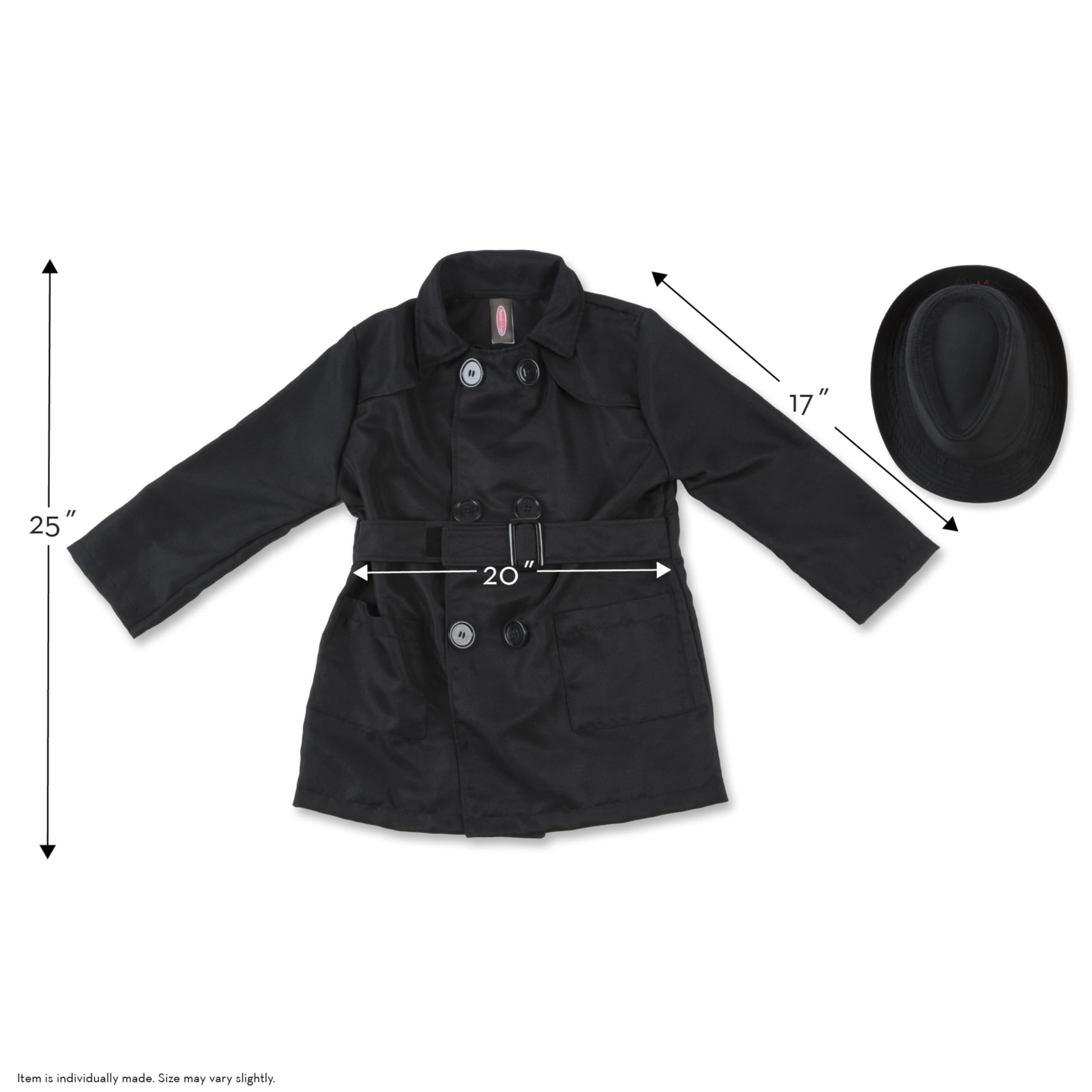 Melissa & Doug Spy Role Play Costume Set , Black