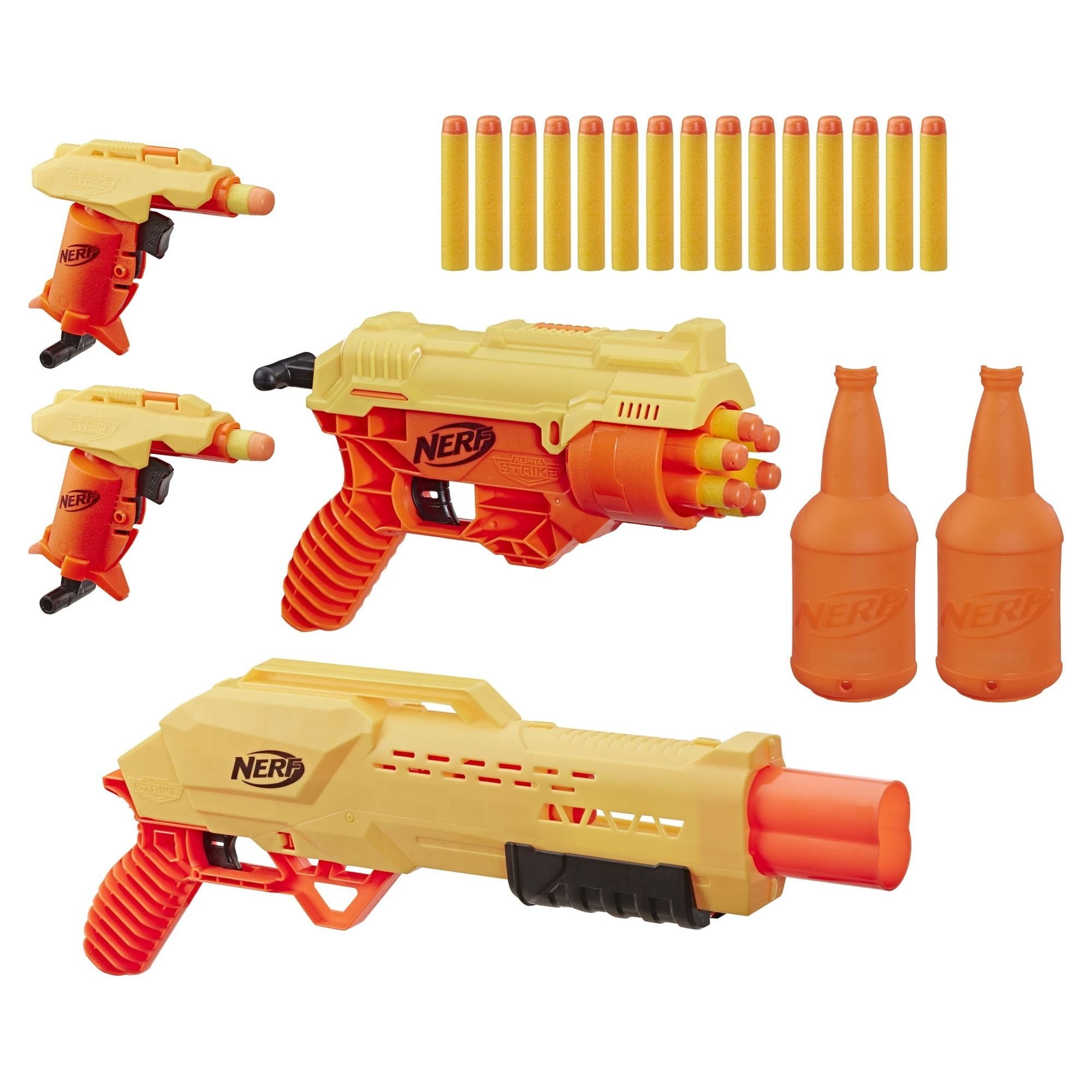 Nerf Alpha Strike Mission Ops Set, 4 Blasters, 2 Half-Targets, 25 Nerf Darts