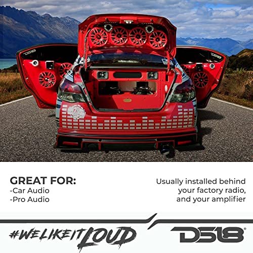 DS18 V4HL.V2 Hi/Lo Converter 4-Channel with Speaker Simulator w/Remote Turn-On Output - High-Level Speaker Signal - Car Stereo Module High to Low